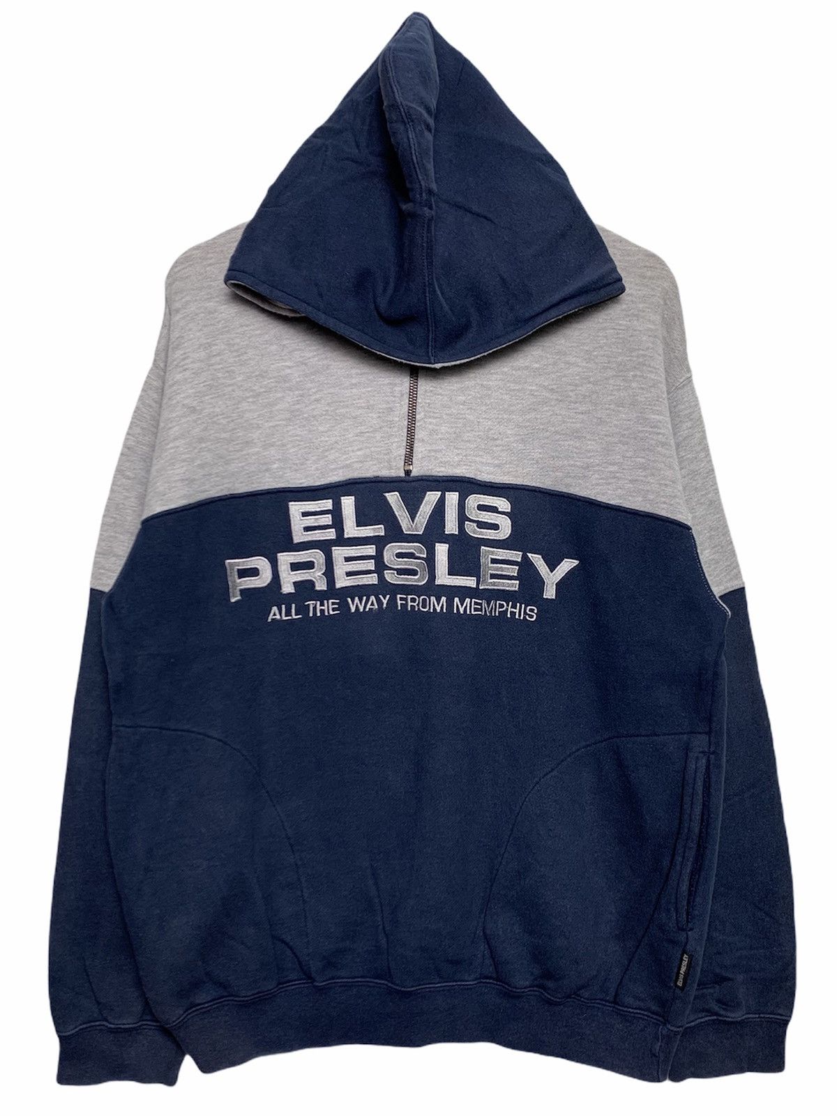 Band Tees Vintage Elvis Presley Embroidered Oversized Pullover Hoodie Size US M / EU 48-50 / 2 - 1 Thumbnail
