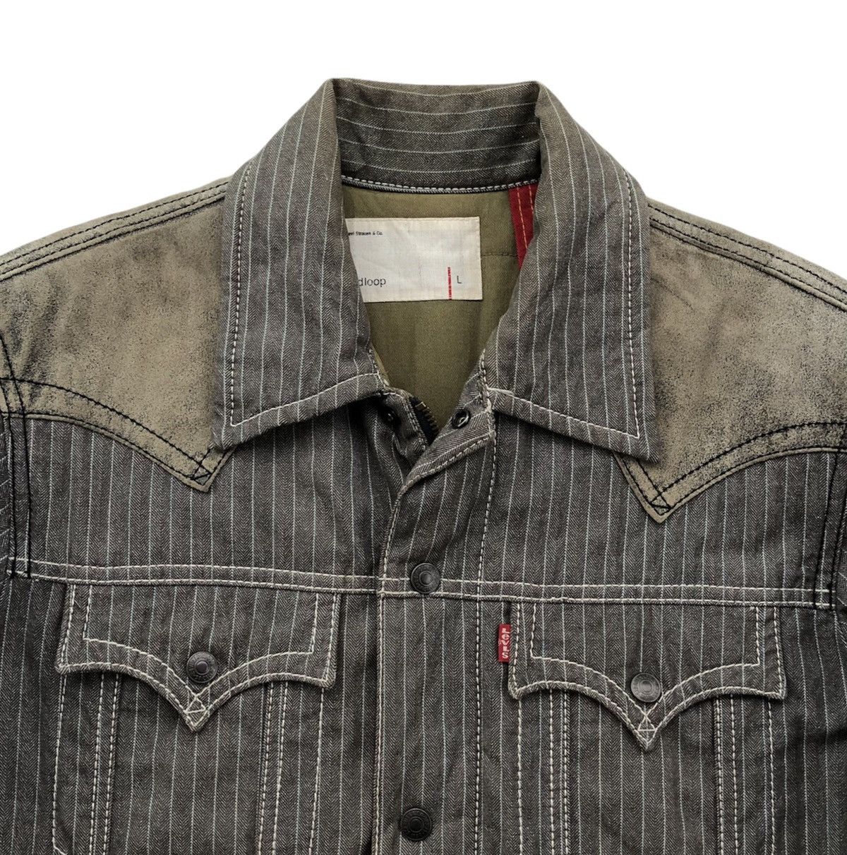 Levi's Vintage Clothing Levi's Redloop Patch Leather Jacket Size US L / EU 52-54 / 3 - 4 Thumbnail