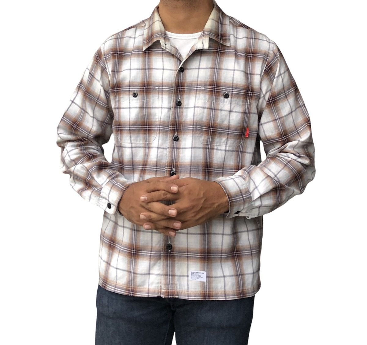 Neighborhood × Wtaps Wtaps Shadow Plaid Cotton Button Shirt Size US M / EU 48-50 / 2 - 2 Thumbnail