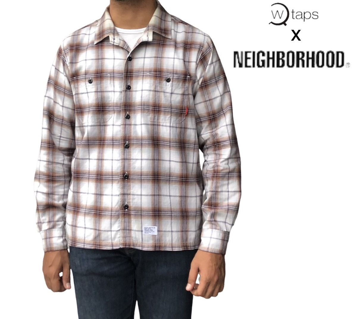 Neighborhood × Wtaps Wtaps Shadow Plaid Cotton Button Shirt Size US M / EU 48-50 / 2 - 1 Thumbnail