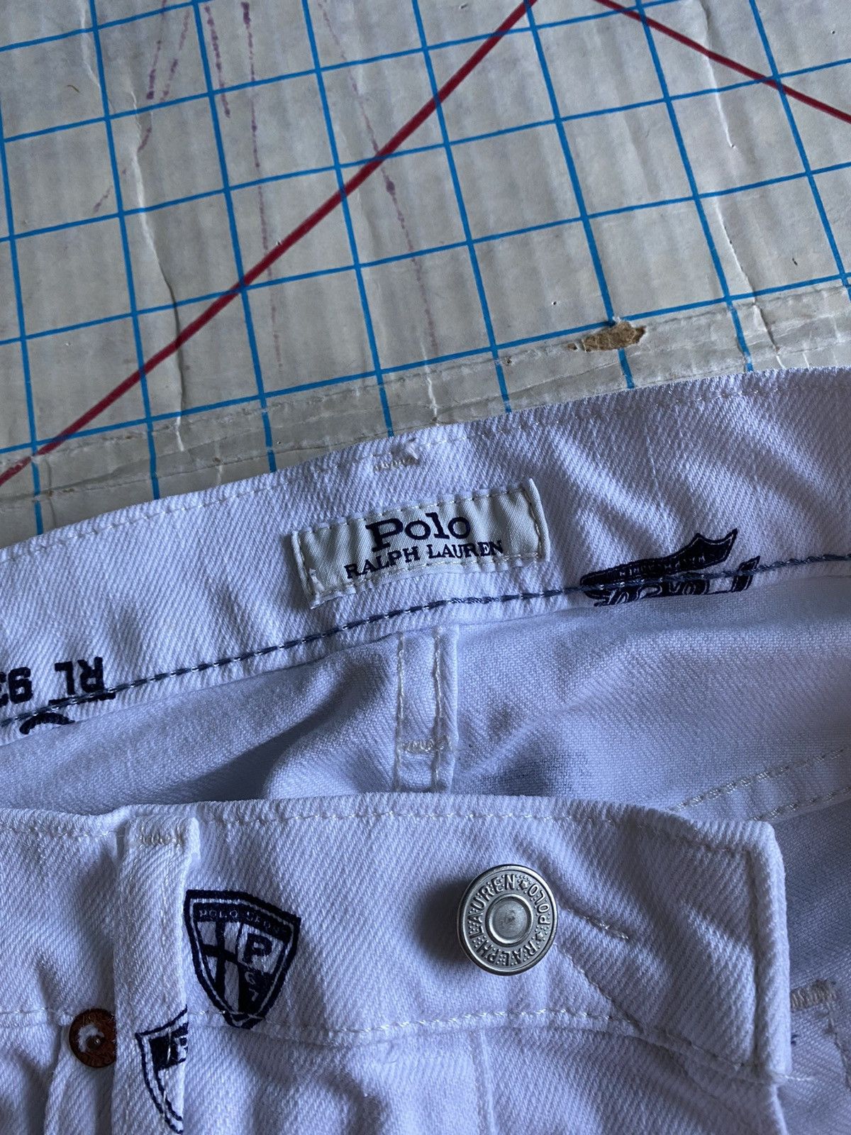 Polo Ralph Lauren Polo Ralph Lauren Logo Pattern White Denim Pants Fits 30x30 Size US 30 / EU 46 - 7 Thumbnail
