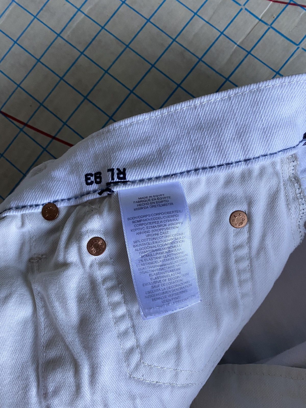 Polo Ralph Lauren Polo Ralph Lauren Logo Pattern White Denim Pants Fits 30x30 Size US 30 / EU 46 - 9 Thumbnail