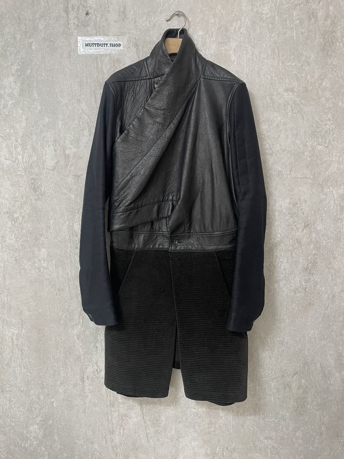 Rick owens archive leather coat