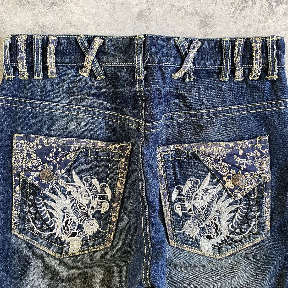Japanese Brand Karakuri Style DS Co Dragon Embroidered Tattoo Sukajan Jeans Size US 32 / EU 48 - 19 Thumbnail