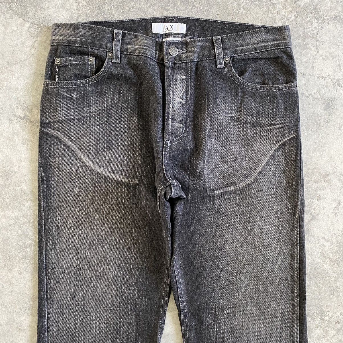 Armani Exchange × Vintage Vintage Armani Exchange Washed Black Bootcut Denim Jeans Size US 32 / EU 48 - 3 Thumbnail