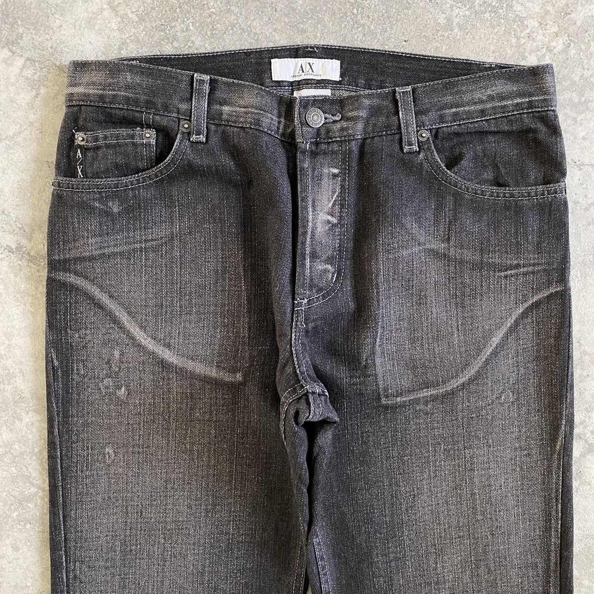 Armani Exchange × Vintage Vintage Armani Exchange Washed Black Bootcut Denim Jeans Size US 32 / EU 48 - 6 Thumbnail