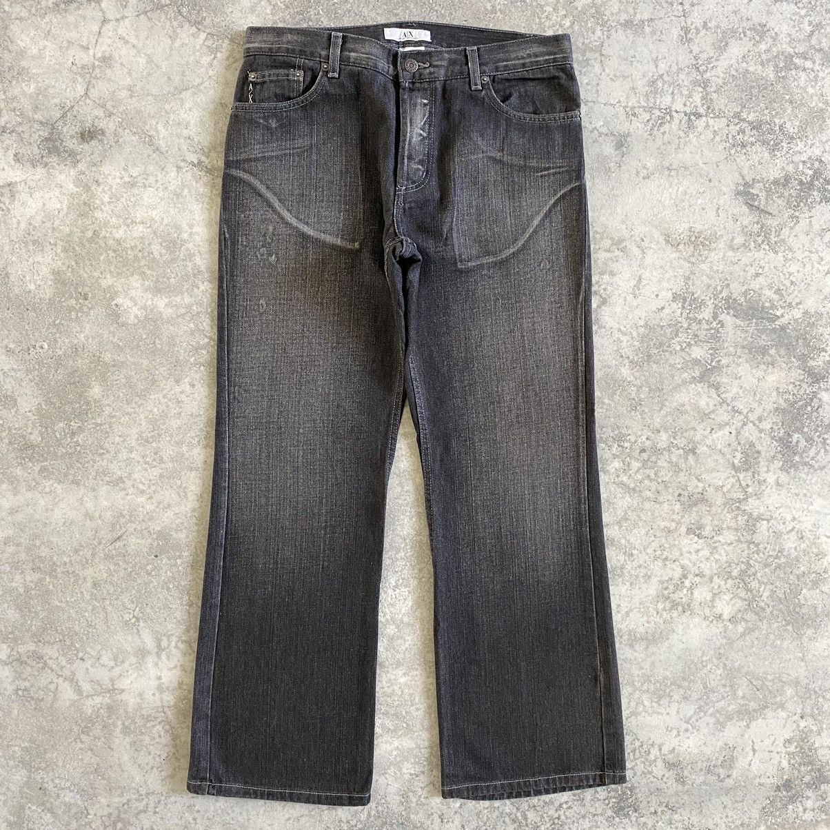 Armani Exchange × Vintage Vintage Armani Exchange Washed Black Bootcut Denim Jeans Size US 32 / EU 48 - 1 Thumbnail
