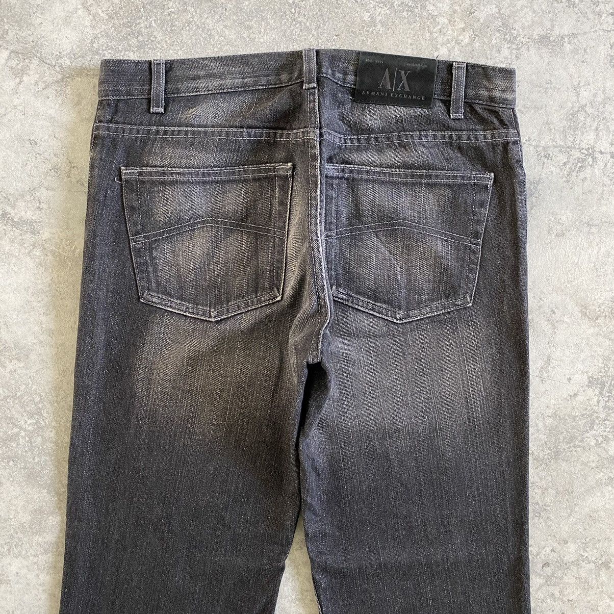 Armani Exchange × Vintage Vintage Armani Exchange Washed Black Bootcut Denim Jeans Size US 32 / EU 48 - 13 Thumbnail