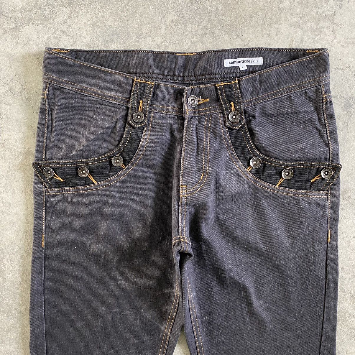 Japanese Brand × semanticdesign Semantic Design Japan Spiral Cut Flared Jeans Size US 31 - 6 Thumbnail