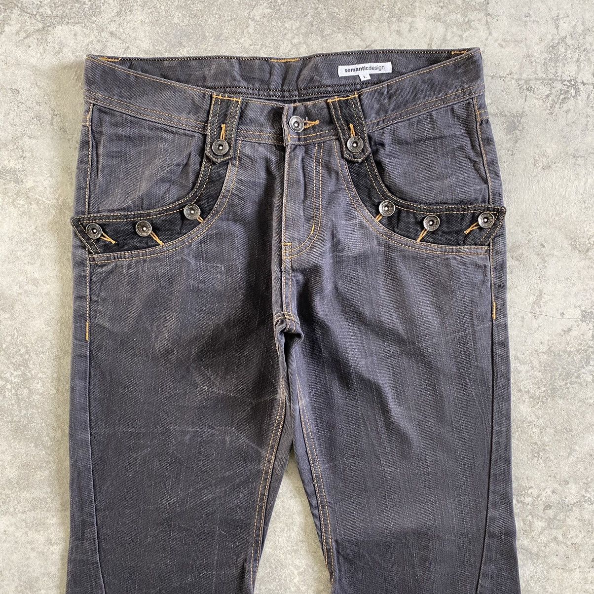 Japanese Brand × semanticdesign Semantic Design Japan Spiral Cut Flared Jeans Size US 31 - 3 Thumbnail