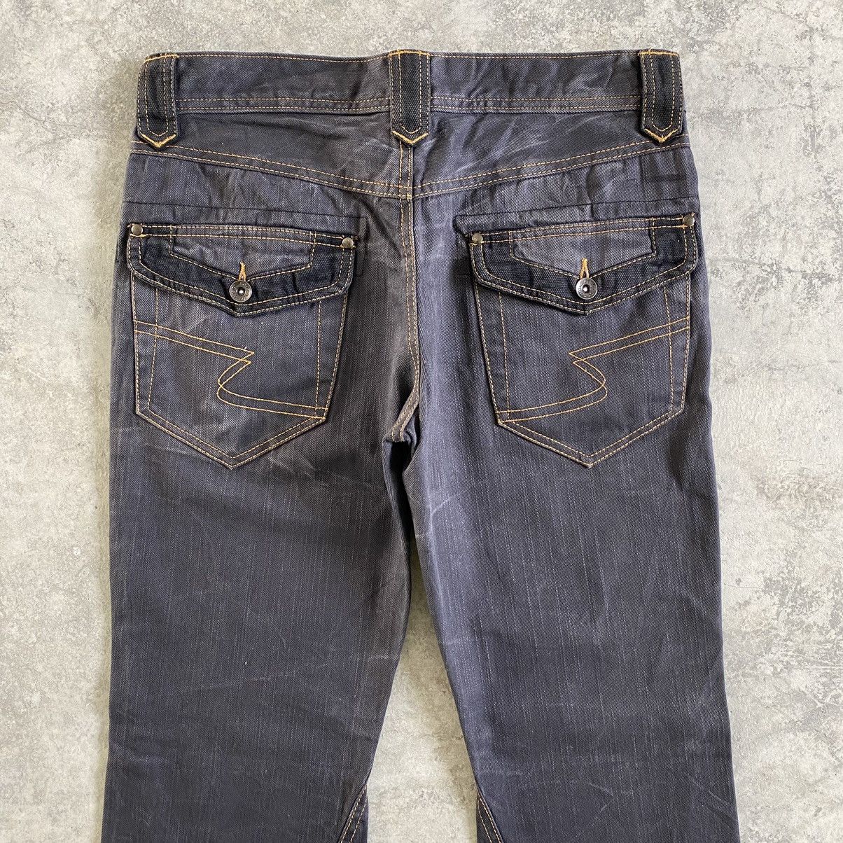 Japanese Brand × semanticdesign Semantic Design Japan Spiral Cut Flared Jeans Size US 31 - 13 Thumbnail
