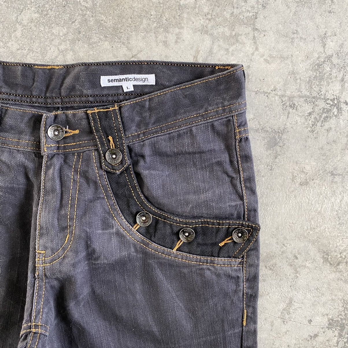 Japanese Brand × semanticdesign Semantic Design Japan Spiral Cut Flared Jeans Size US 31 - 7 Thumbnail