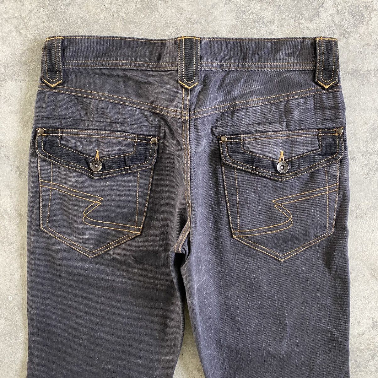 Japanese Brand × semanticdesign Semantic Design Japan Spiral Cut Flared Jeans Size US 31 - 15 Thumbnail