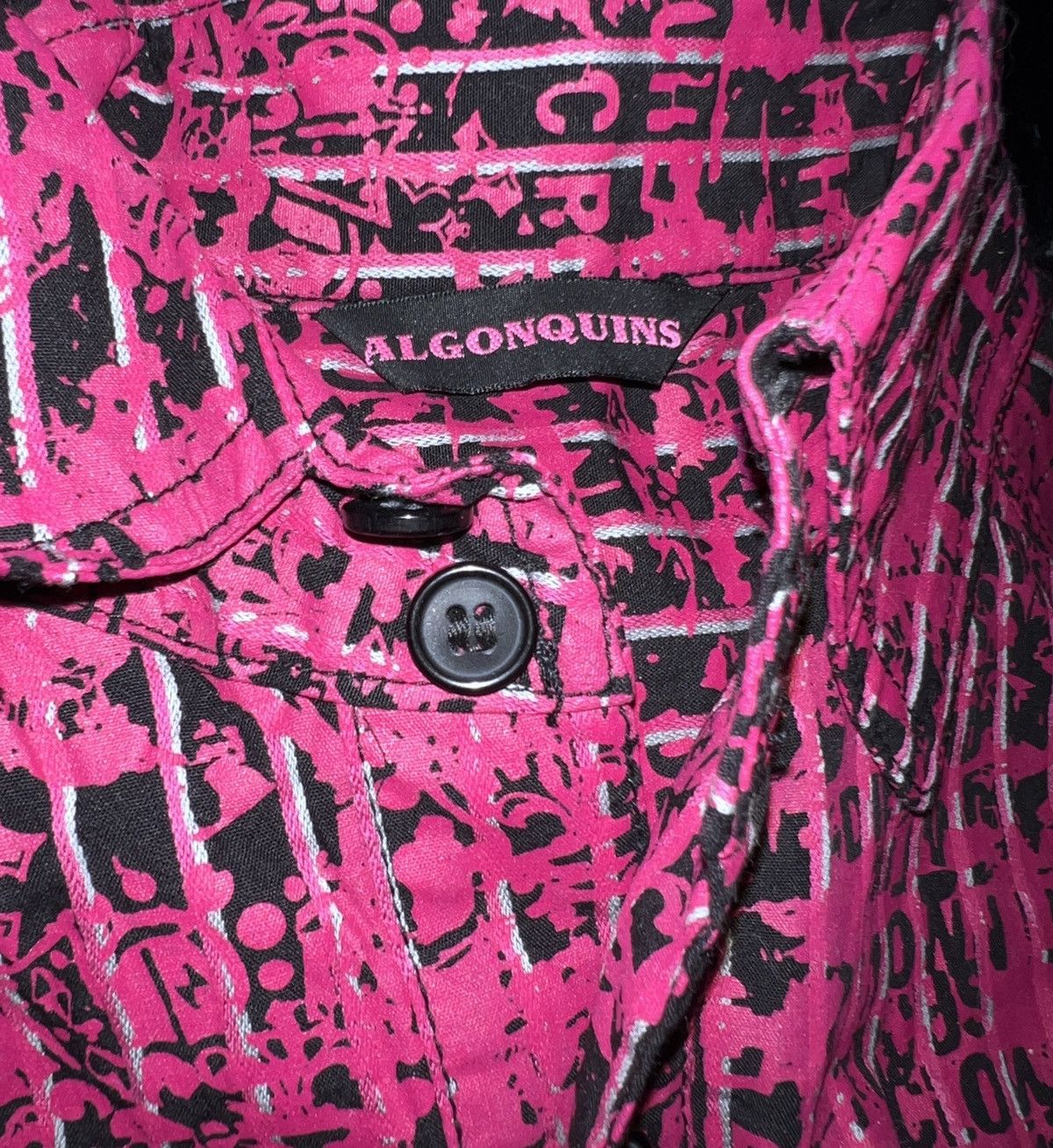 Vintage Algonquins Punk print button-up Size ONE SIZE - 2 Thumbnail