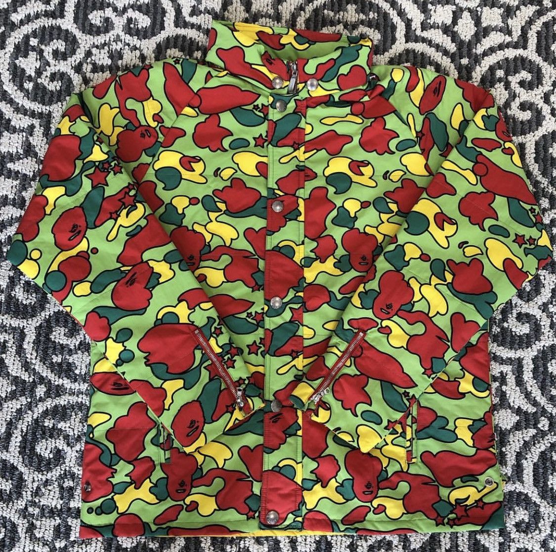 image of Og Bape Psyche Star Camo Jacket, Men's (Size XL)