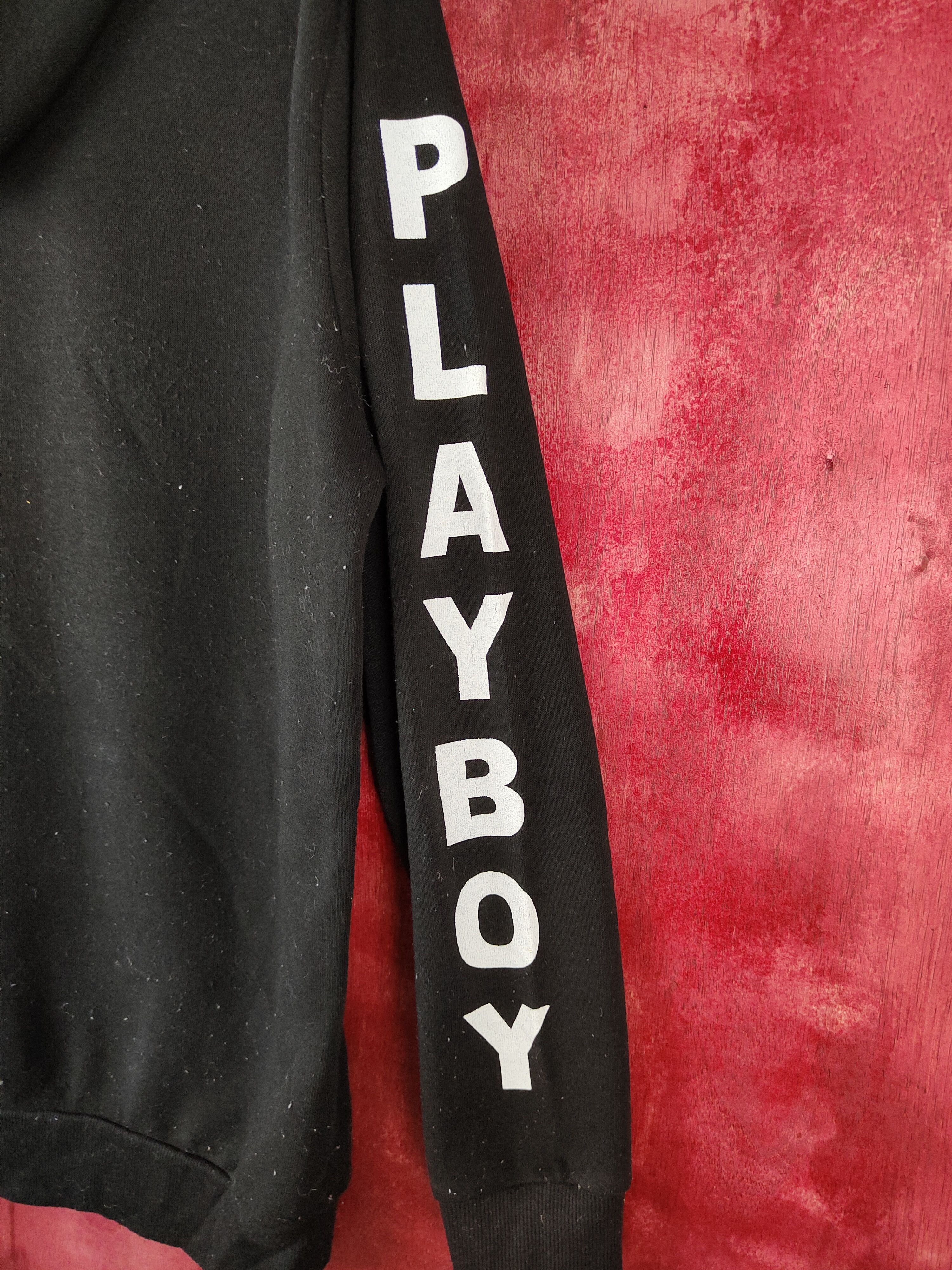 Japanese Brand × Playboy Playboy Black Hoodie Sweatshirt #5334 Size US L / EU 52-54 / 3 - 9 Thumbnail