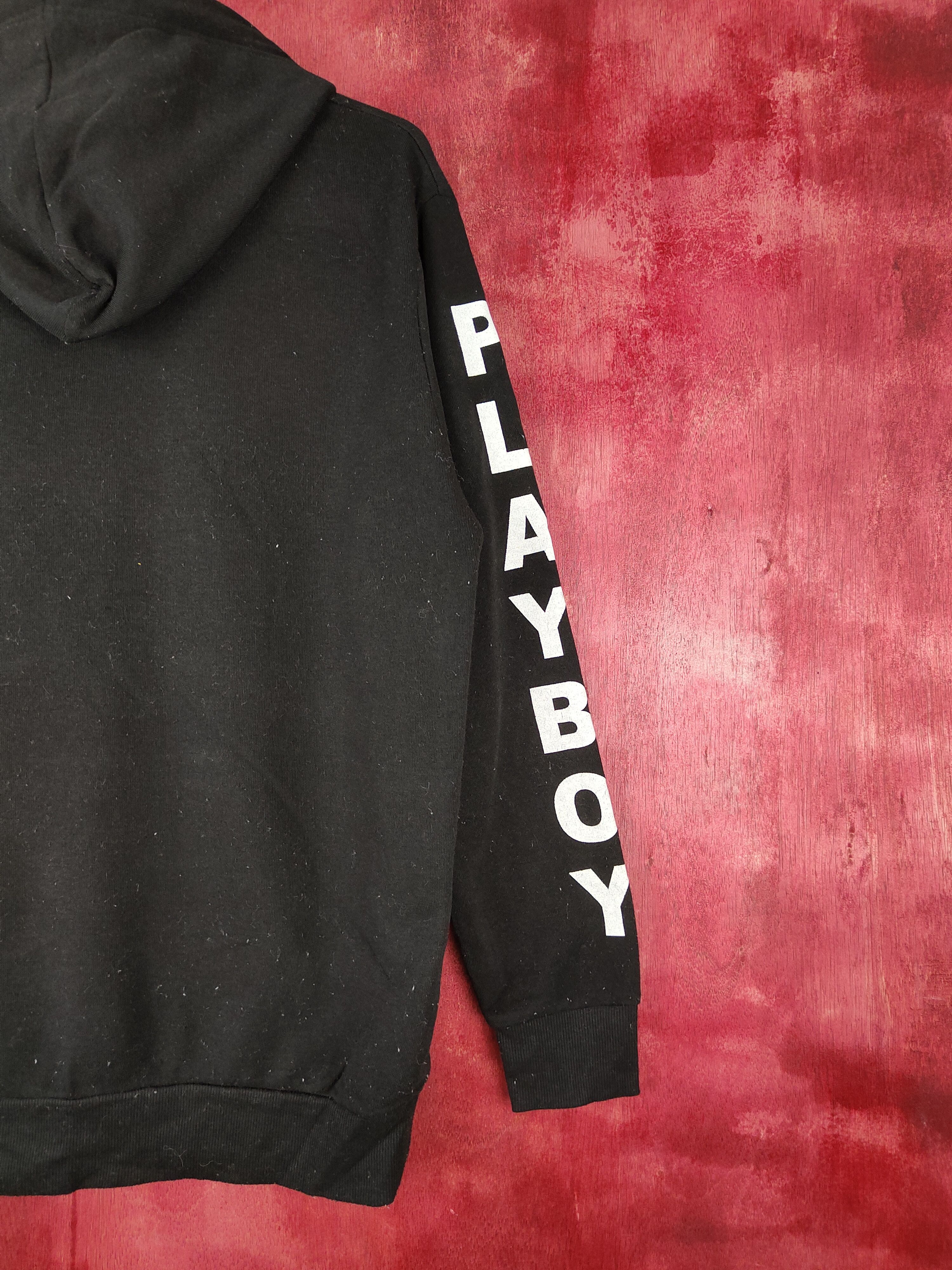 Japanese Brand × Playboy Playboy Black Hoodie Sweatshirt #5334 Size US L / EU 52-54 / 3 - 11 Thumbnail