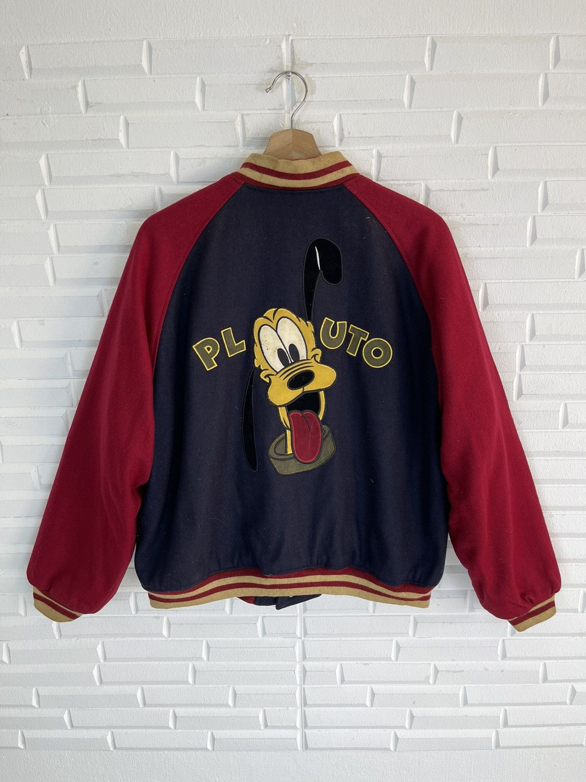 Disney × Mickey Unlimited × Vintage 90’s DISNEY COLLECTION PLUTO VARSITY JACKET Size US M / EU 48-50 / 2 - 1 Thumbnail
