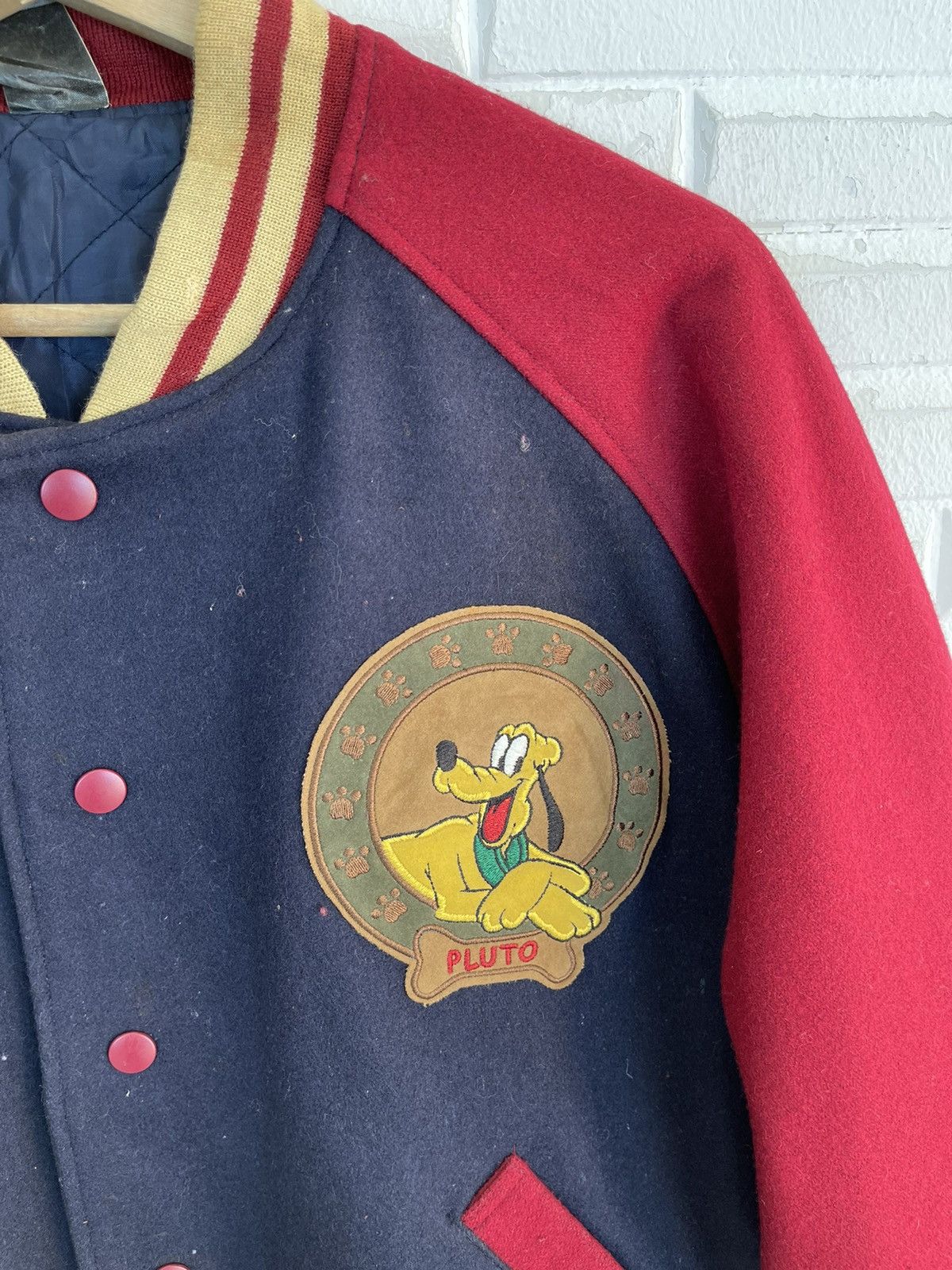 Disney × Mickey Unlimited × Vintage 90’s DISNEY COLLECTION PLUTO VARSITY JACKET Size US M / EU 48-50 / 2 - 4 Thumbnail