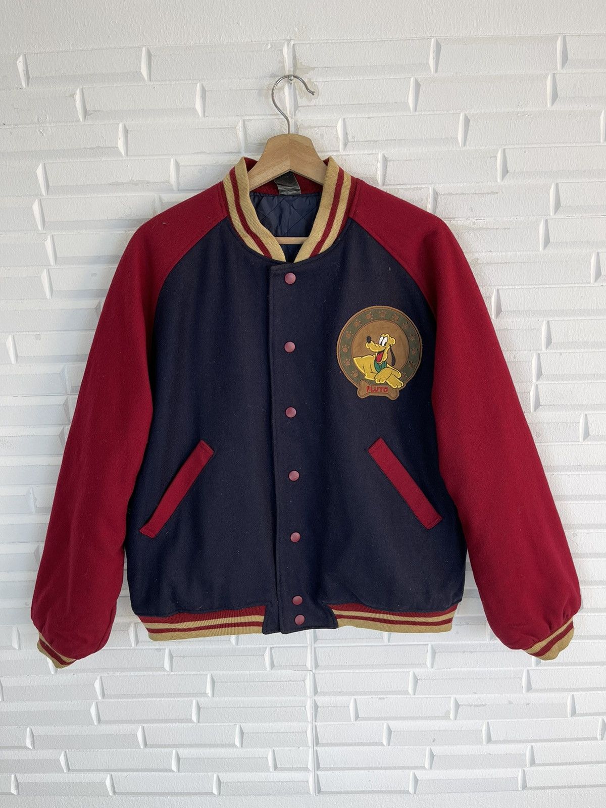 Disney × Mickey Unlimited × Vintage 90’s DISNEY COLLECTION PLUTO VARSITY JACKET Size US M / EU 48-50 / 2 - 3 Thumbnail