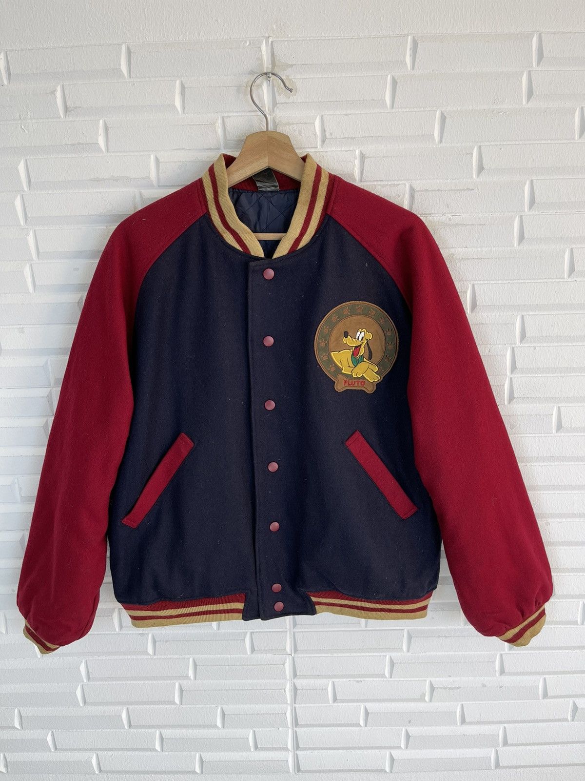 Disney × Mickey Unlimited × Vintage 90’s DISNEY COLLECTION PLUTO VARSITY JACKET Size US M / EU 48-50 / 2 - 2 Thumbnail