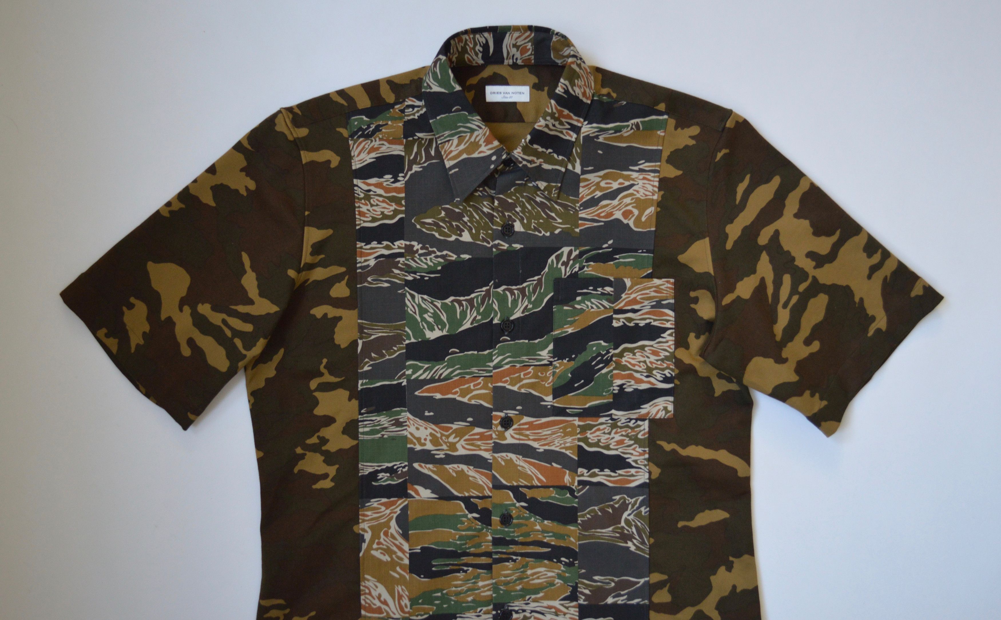 Dries Van Noten S/S 20 ‘Patchwork Camo’ Shirt Size US M / EU 48-50 / 2 - 2 Thumbnail