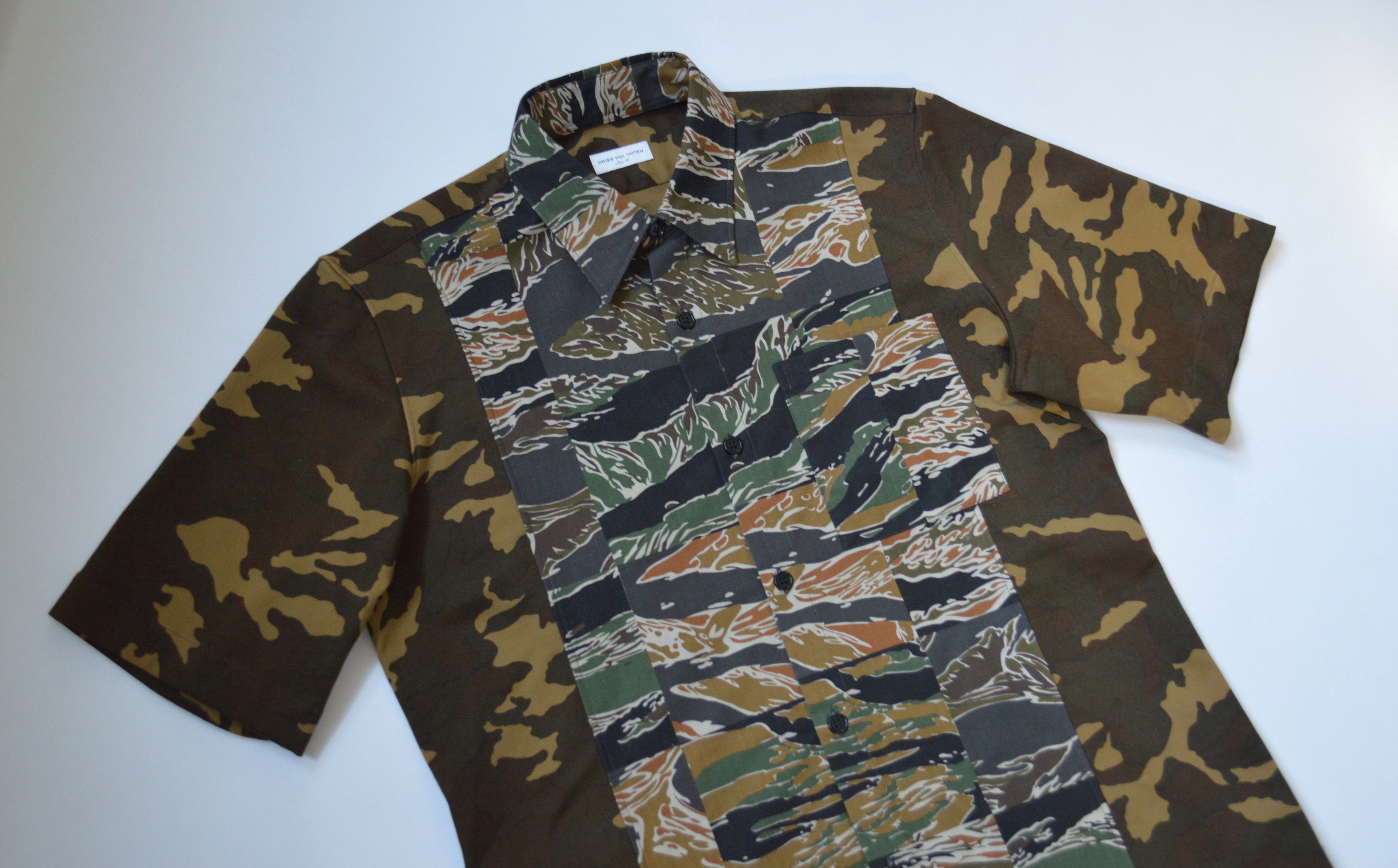 Dries Van Noten S/S 20 ‘Patchwork Camo’ Shirt Size US M / EU 48-50 / 2 - 4 Thumbnail