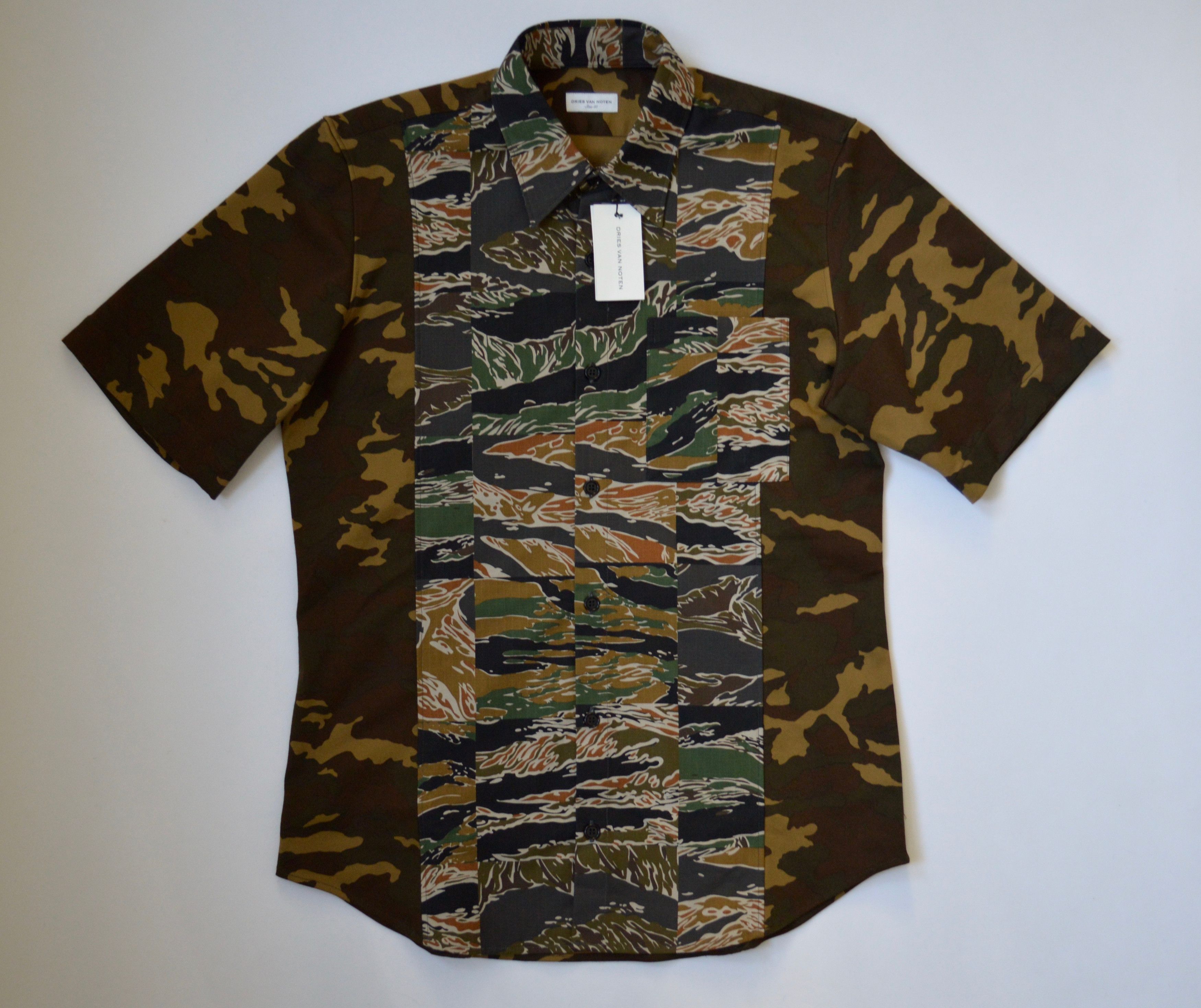Dries Van Noten S/S 20 ‘Patchwork Camo’ Shirt Size US M / EU 48-50 / 2 - 8 Thumbnail