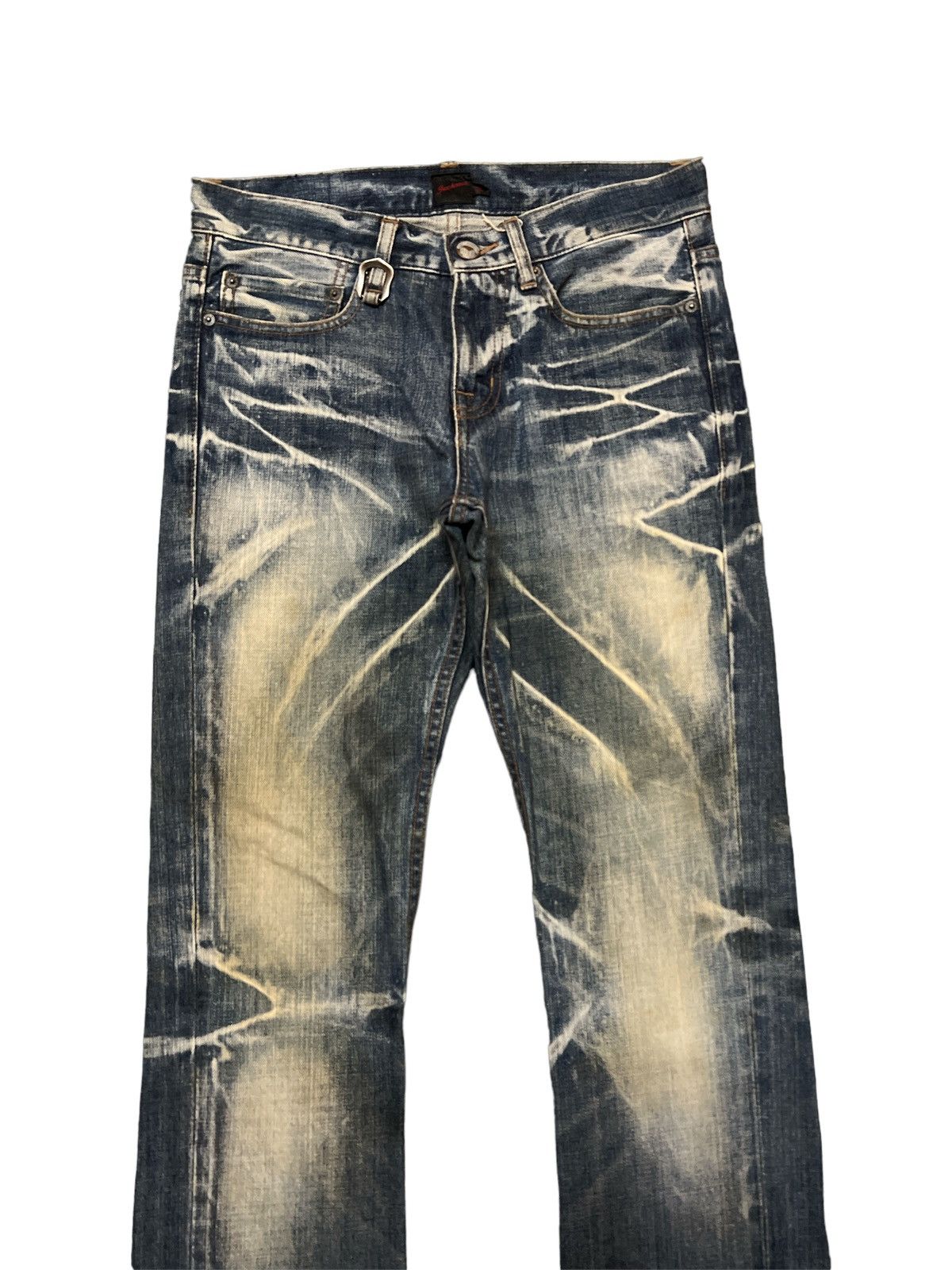 Japanese Brand FLARED💥JACKROSE DISTRESSED DENIM PANT Size US 29 - 3 Thumbnail
