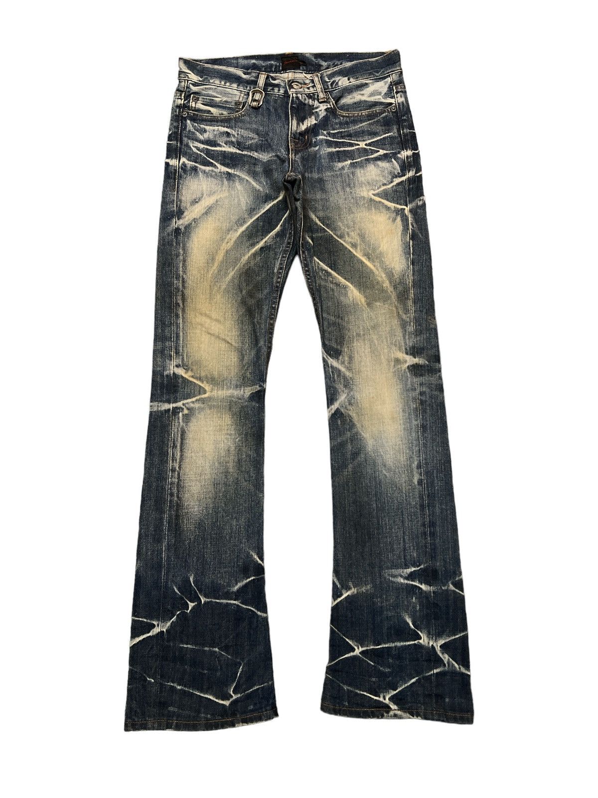 Japanese Brand FLARED💥JACKROSE DISTRESSED DENIM PANT Size US 29 - 1 Thumbnail