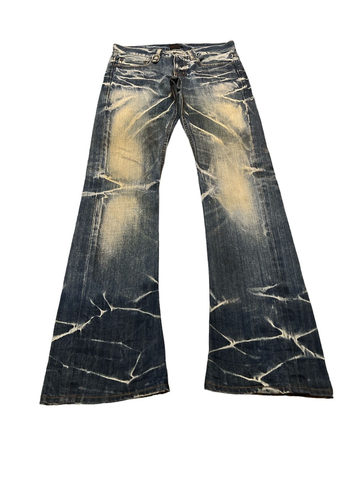 Japanese Brand FLARED💥JACKROSE DISTRESSED DENIM PANT Size US 29 - 5 Thumbnail