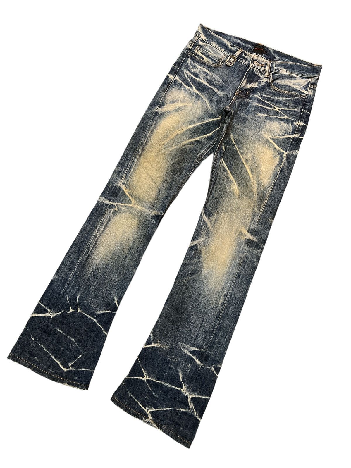 Japanese Brand FLARED💥JACKROSE DISTRESSED DENIM PANT Size US 29 - 6 Thumbnail