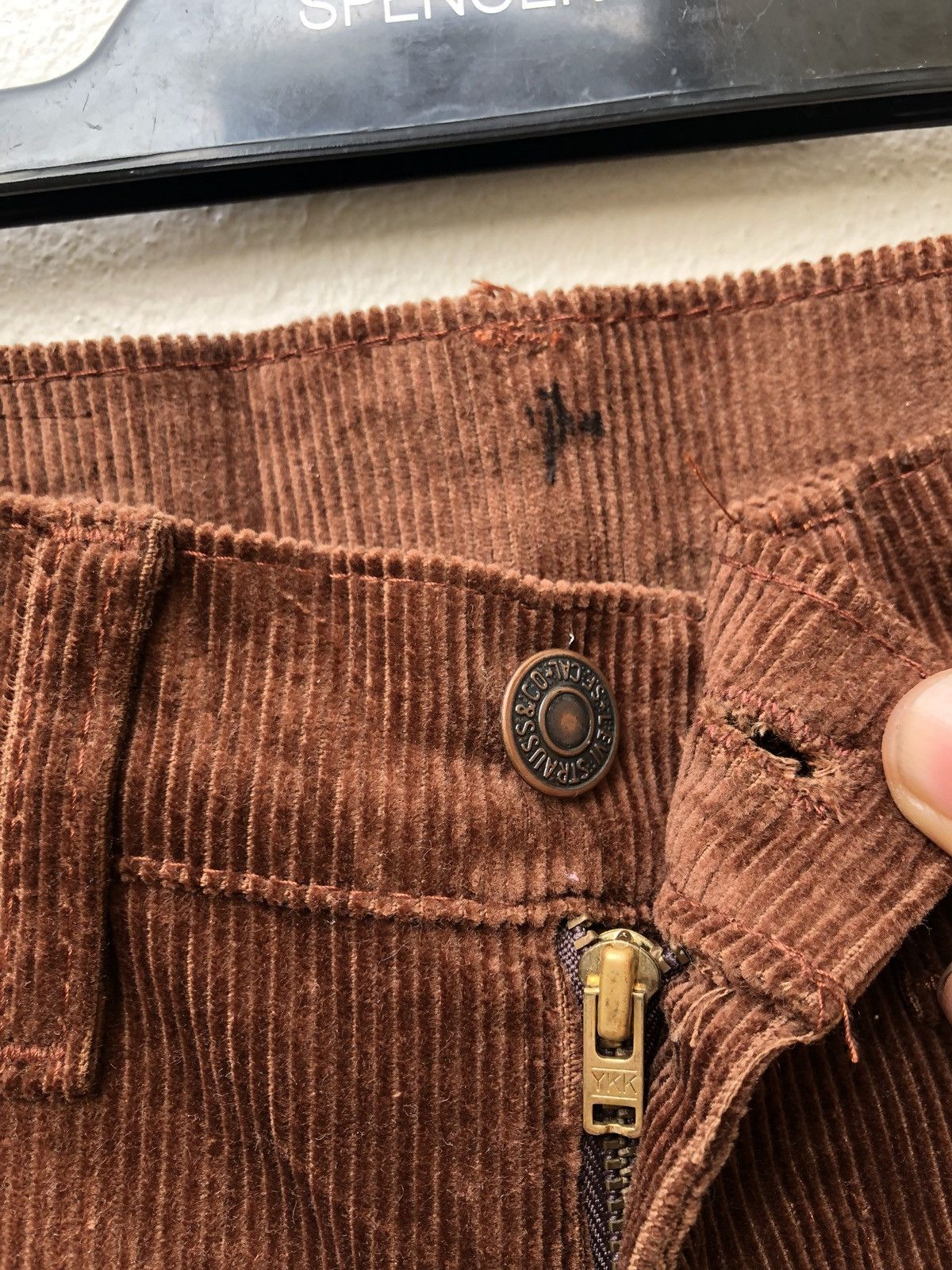 Levi's Vtg 90s Levi’s Made in Belgium Brown Corduroy Pant Size US 26 / EU 42 - 4 Thumbnail