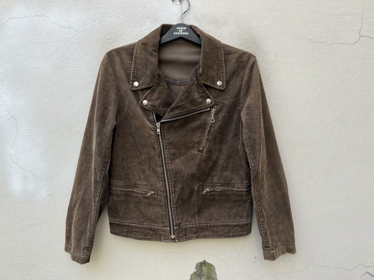 United Arrows United Arrows Double Collar Corduroy Stripe Punk Rock Jacket Size US S / EU 44-46 / 1 - 6 Thumbnail