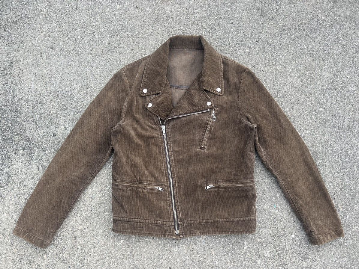 United Arrows United Arrows Double Collar Corduroy Stripe Punk Rock Jacket Size US S / EU 44-46 / 1 - 1 Thumbnail