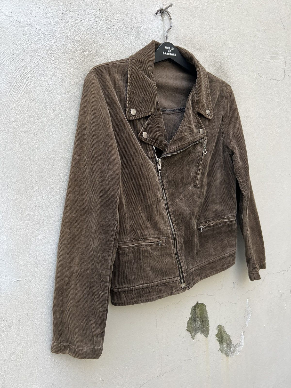 United Arrows United Arrows Double Collar Corduroy Stripe Punk Rock Jacket Size US S / EU 44-46 / 1 - 8 Thumbnail