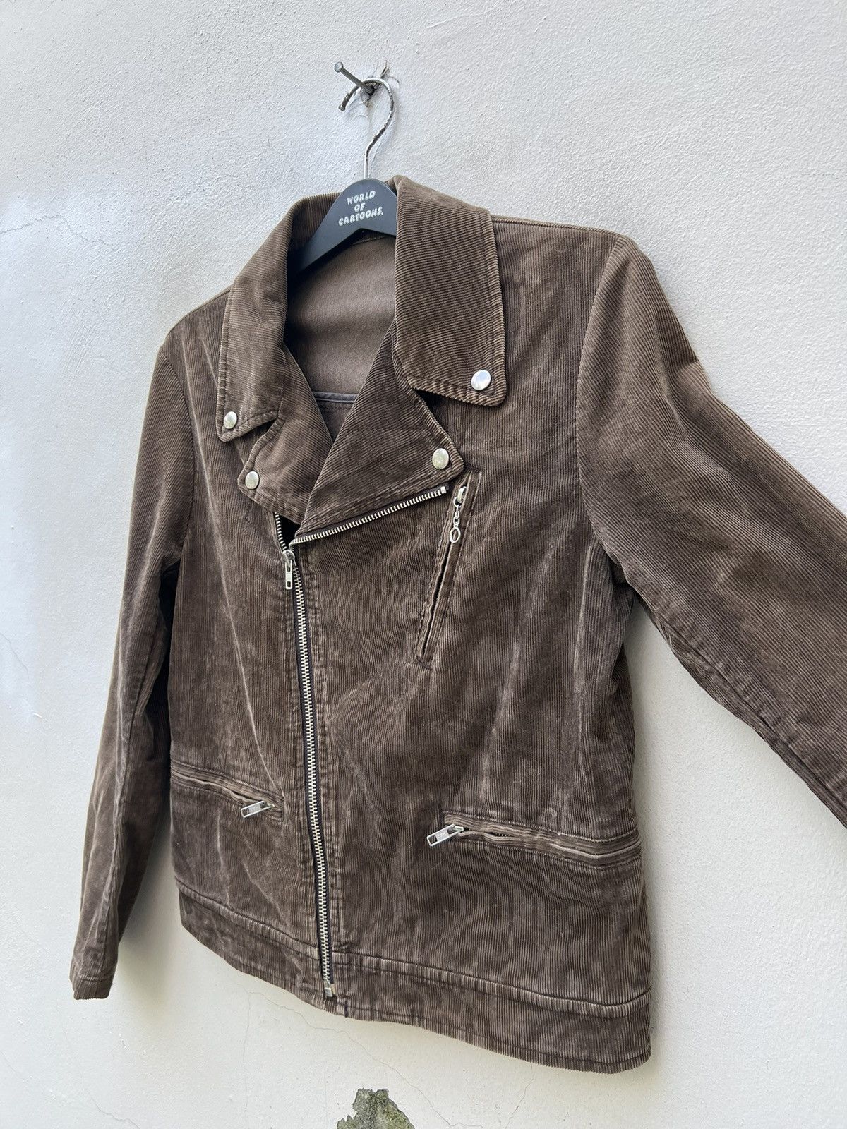 United Arrows United Arrows Double Collar Corduroy Stripe Punk Rock Jacket Size US S / EU 44-46 / 1 - 10 Thumbnail