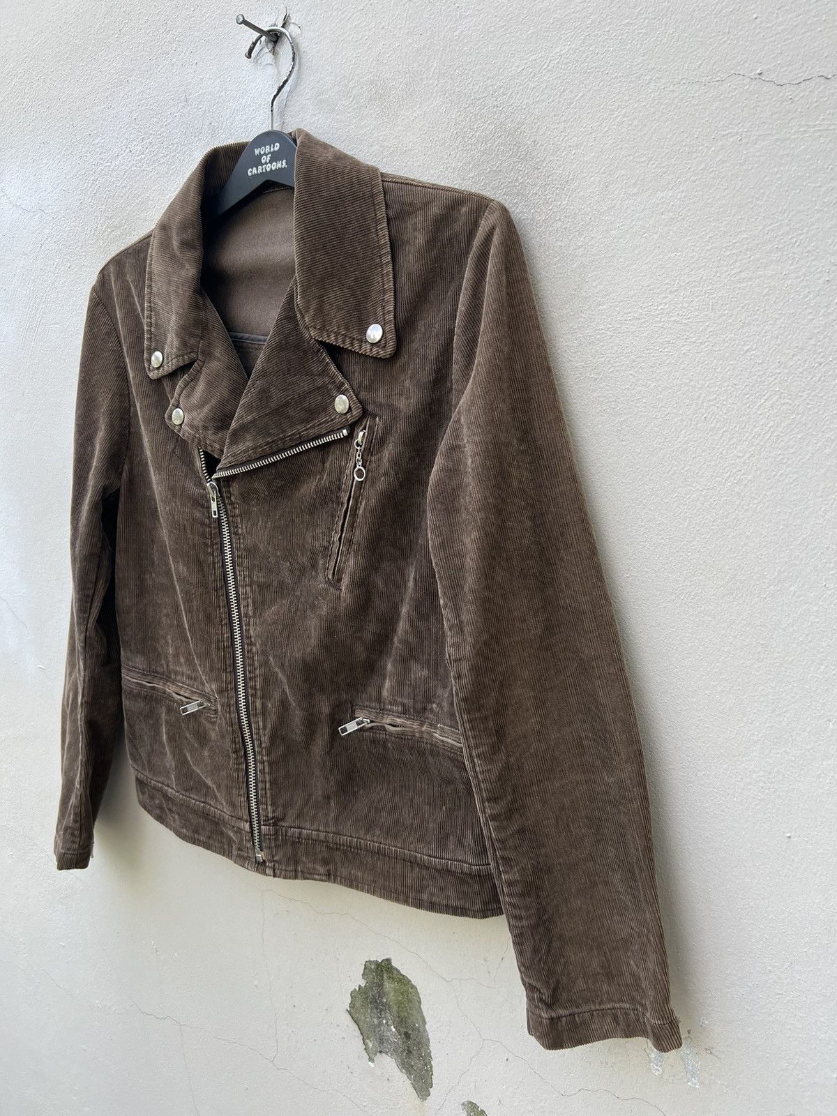 United Arrows United Arrows Double Collar Corduroy Stripe Punk Rock Jacket Size US S / EU 44-46 / 1 - 9 Thumbnail