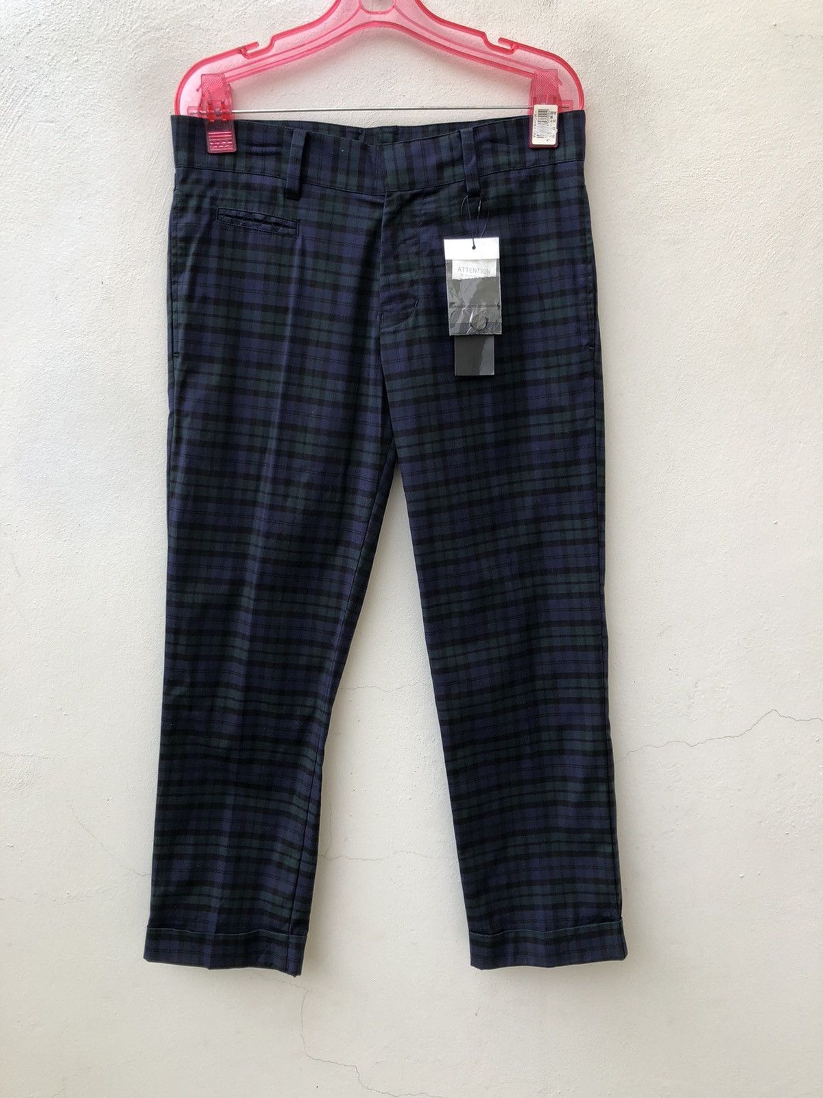 NO ID NWT Japan Brand No ID. Checks Cropped Trouser Cuff Hem Pant Size US 30 / EU 46 - 1 Thumbnail