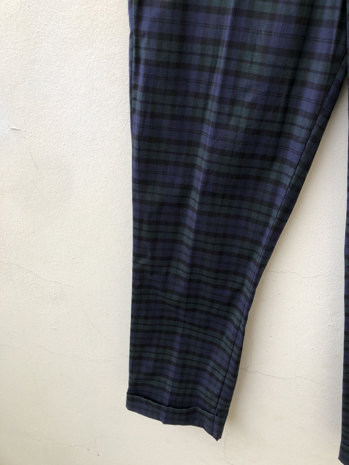 NO ID NWT Japan Brand No ID. Checks Cropped Trouser Cuff Hem Pant Size US 30 / EU 46 - 6 Thumbnail