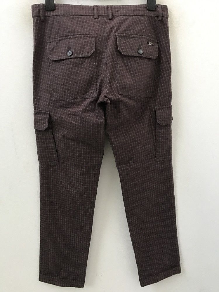 Iceberg Made in Italy Checkered Check Cargo Trouser Pant Size US 32 / EU 48 - 6 Thumbnail