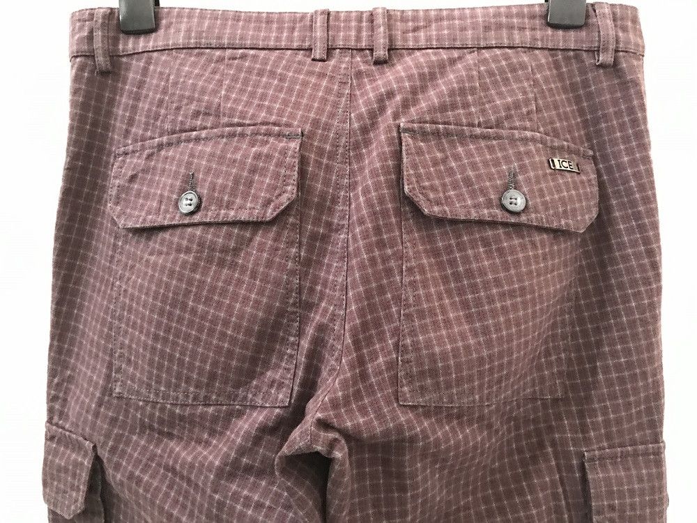 Iceberg Made in Italy Checkered Check Cargo Trouser Pant Size US 32 / EU 48 - 7 Thumbnail