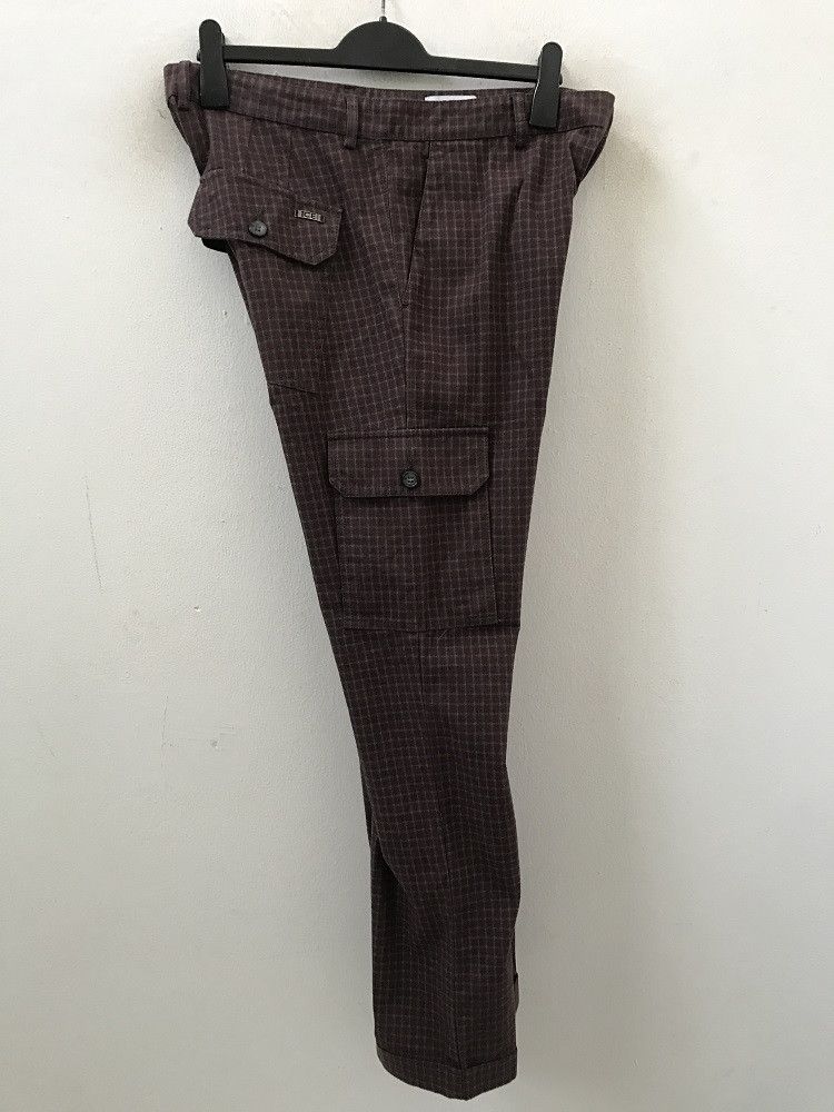 Iceberg Made in Italy Checkered Check Cargo Trouser Pant Size US 32 / EU 48 - 12 Thumbnail