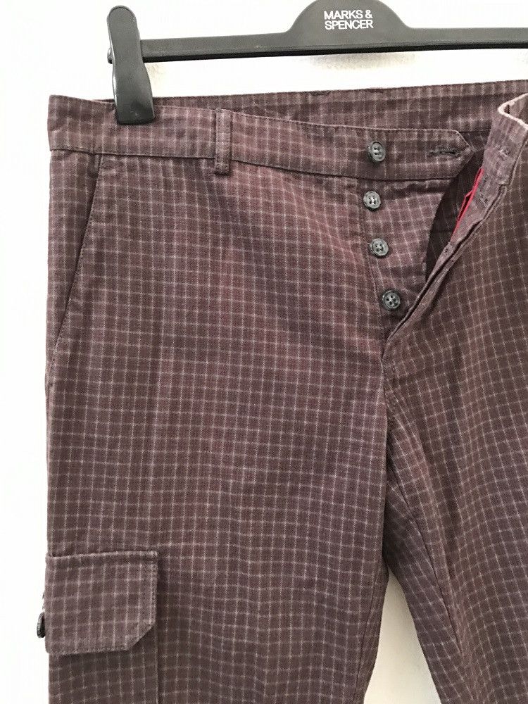 Iceberg Made in Italy Checkered Check Cargo Trouser Pant Size US 32 / EU 48 - 5 Thumbnail