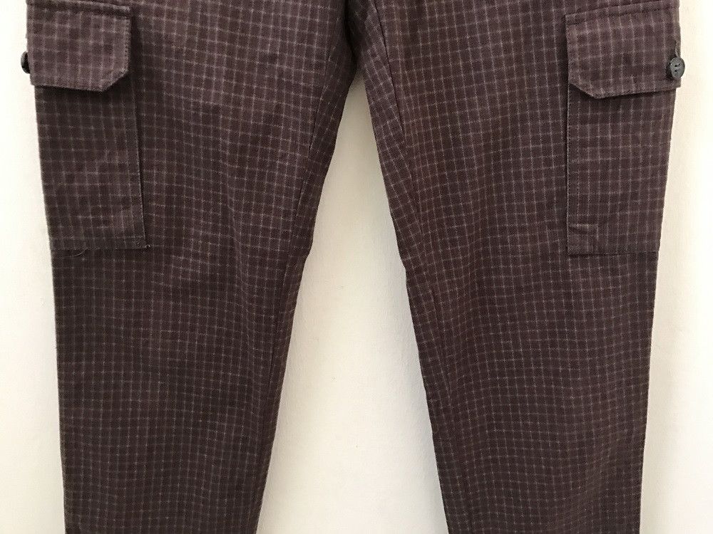 Iceberg Made in Italy Checkered Check Cargo Trouser Pant Size US 32 / EU 48 - 3 Thumbnail