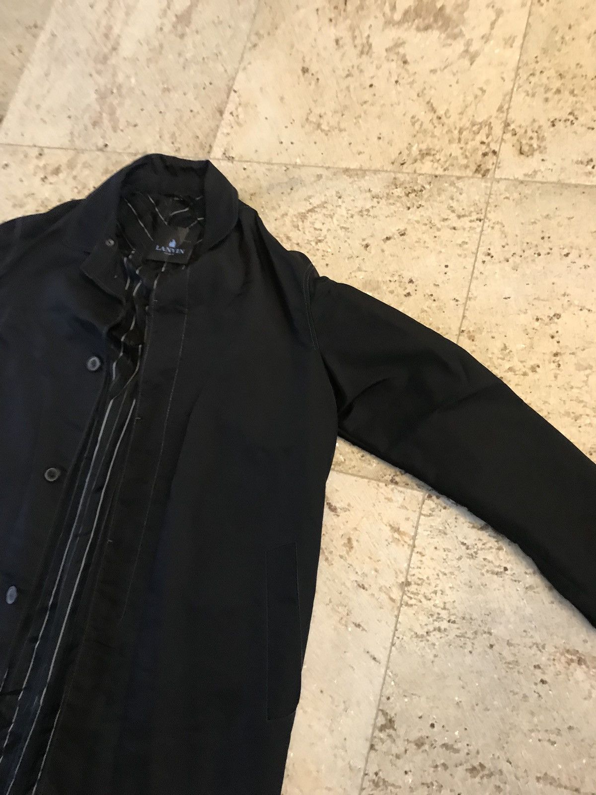 Lanvin Dropped Shoulder Rain Coat In Technical Wool Size US L / EU 52-54 / 3 - 3 Thumbnail