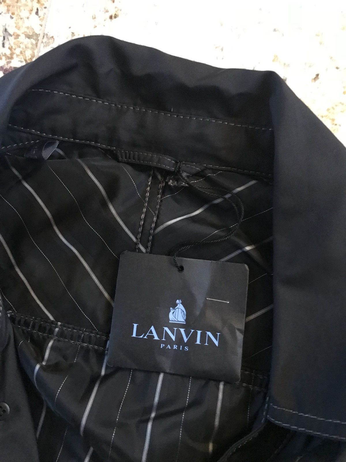 Lanvin Dropped Shoulder Rain Coat In Technical Wool Size US L / EU 52-54 / 3 - 8 Thumbnail