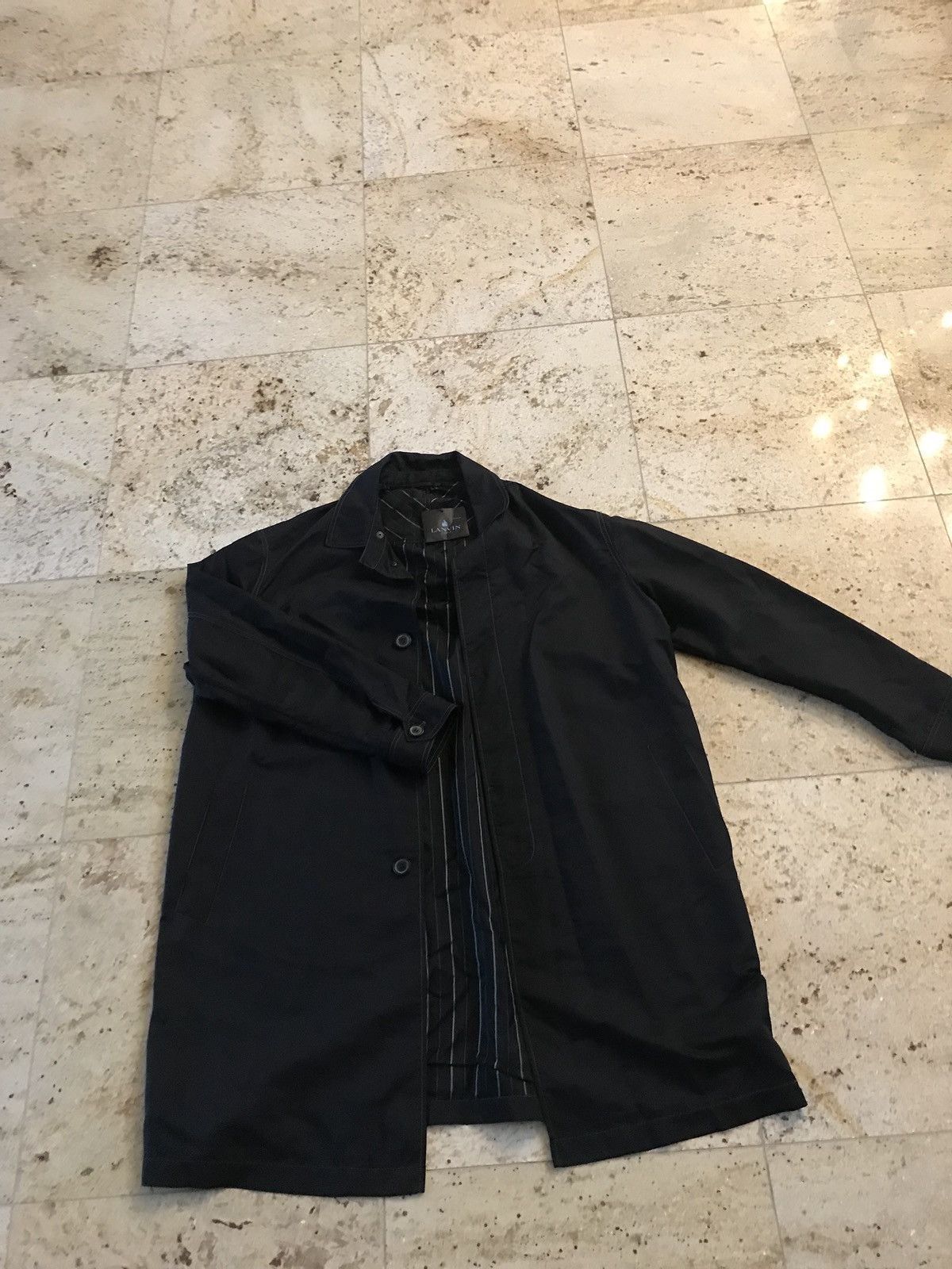 Lanvin Dropped Shoulder Rain Coat In Technical Wool Size US L / EU 52-54 / 3 - 4 Thumbnail