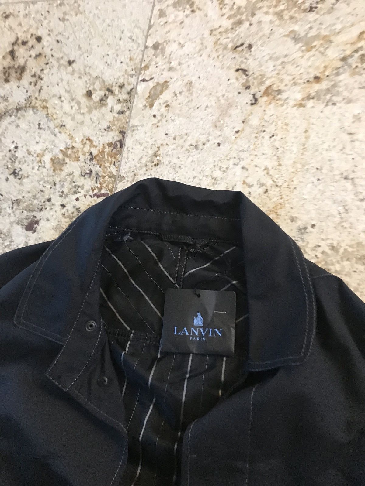 Lanvin Dropped Shoulder Rain Coat In Technical Wool Size US L / EU 52-54 / 3 - 7 Thumbnail