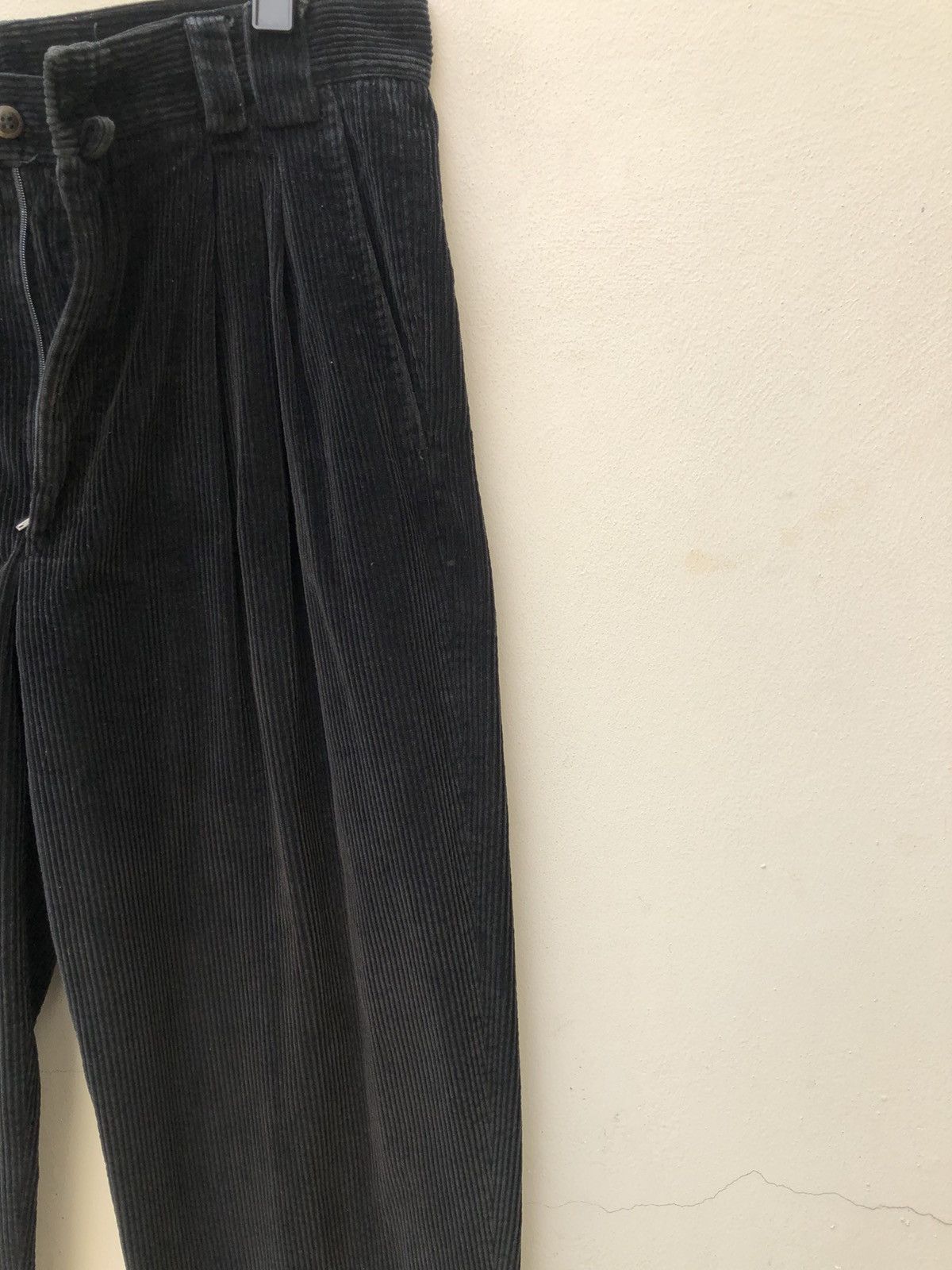 Versace Vintage Gianni Versace Couture Italy Black Corduroy Trouser Size US 34 / EU 50 - 7 Thumbnail